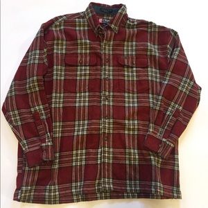 Ralph Lauren Chaps Plaid Wool Blend Button Shirt